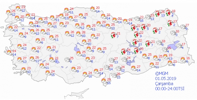 Ülke genelinde sağanak geçişleri bekleniyor